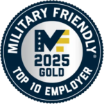 2025 top 10 military friendly employer badge