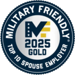 2025 top 10 military spouse friendly employer badge